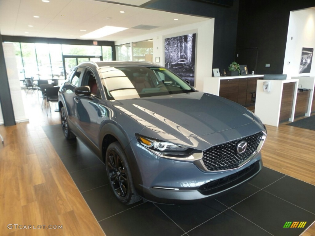 2022 CX-30 S Carbon Edition AWD - Polymetal Gray Metallic / Red photo #1
