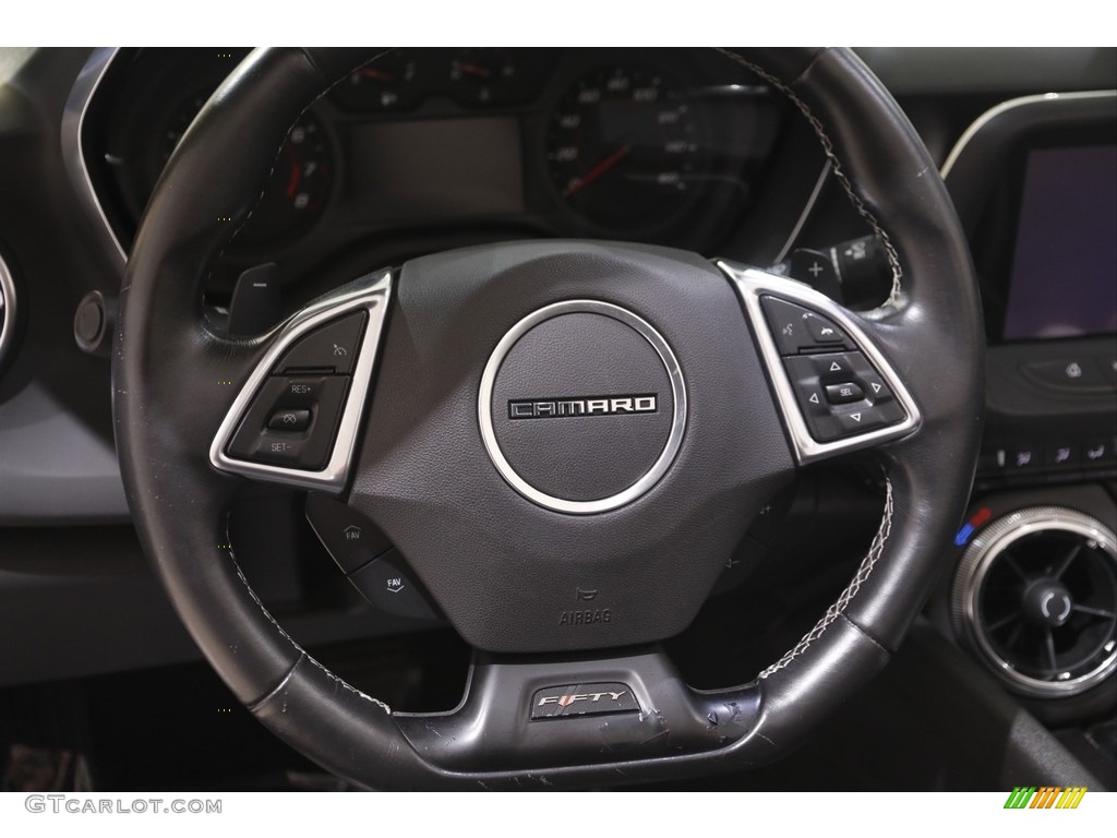 2017 Chevrolet Camaro LT Convertible Jet Black Steering Wheel Photo #144404625