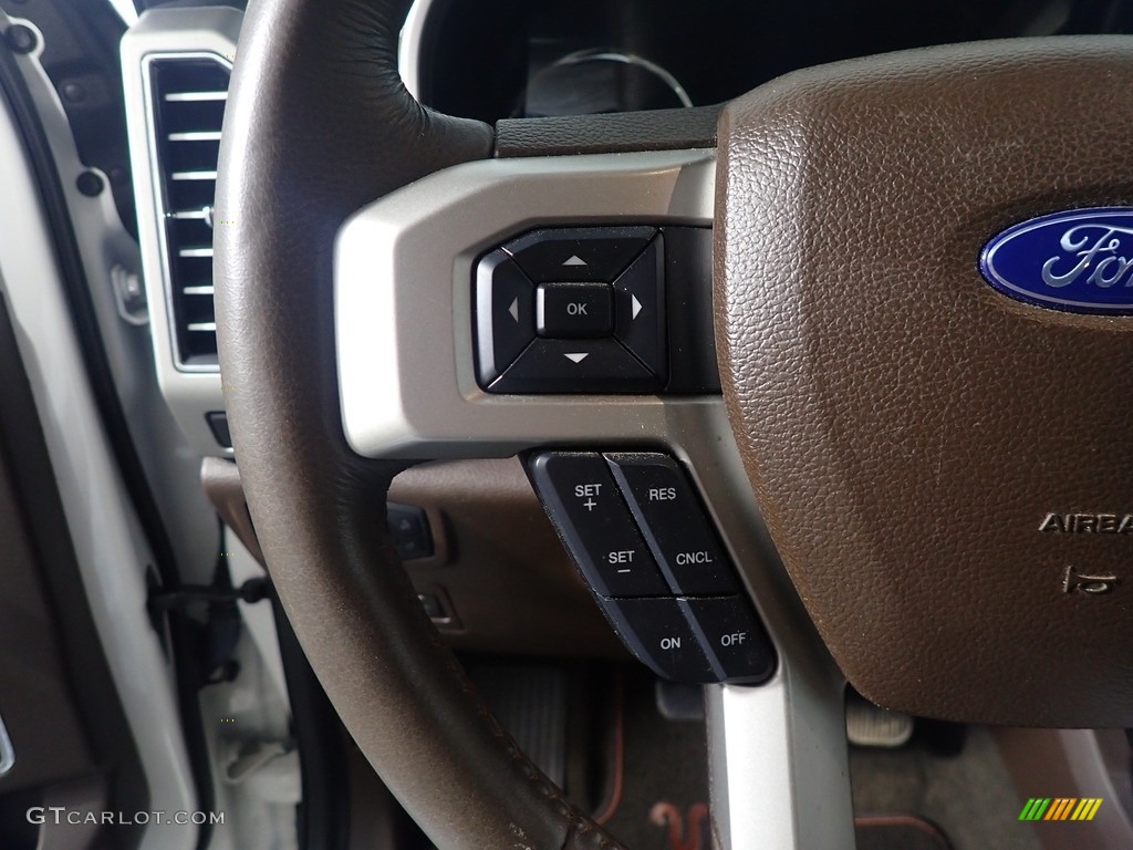 2020 Ford F150 King Ranch SuperCrew 4x4 King Ranch Kingsville/Java Steering Wheel Photo #144407220