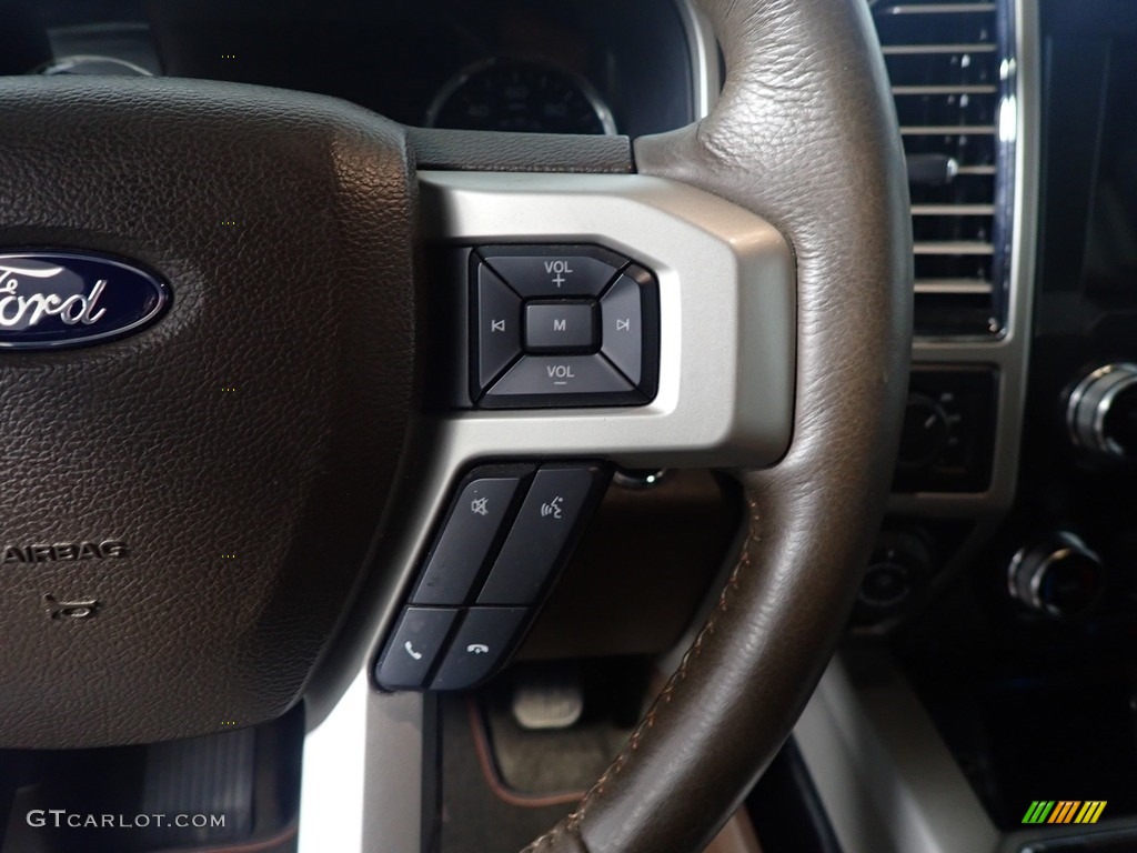 2020 Ford F150 King Ranch SuperCrew 4x4 King Ranch Kingsville/Java Steering Wheel Photo #144407241