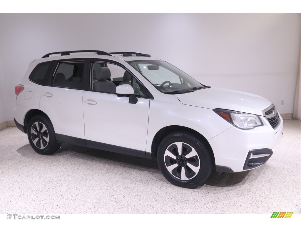 2018 Forester 2.5i Premium - Crystal White Pearl / Platinum photo #1