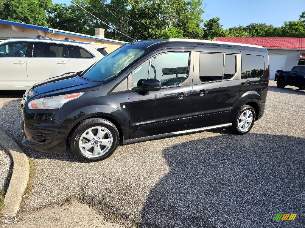Panther Black 2014 Ford Transit Connect Titanium Wagon Exterior Photo #144409149