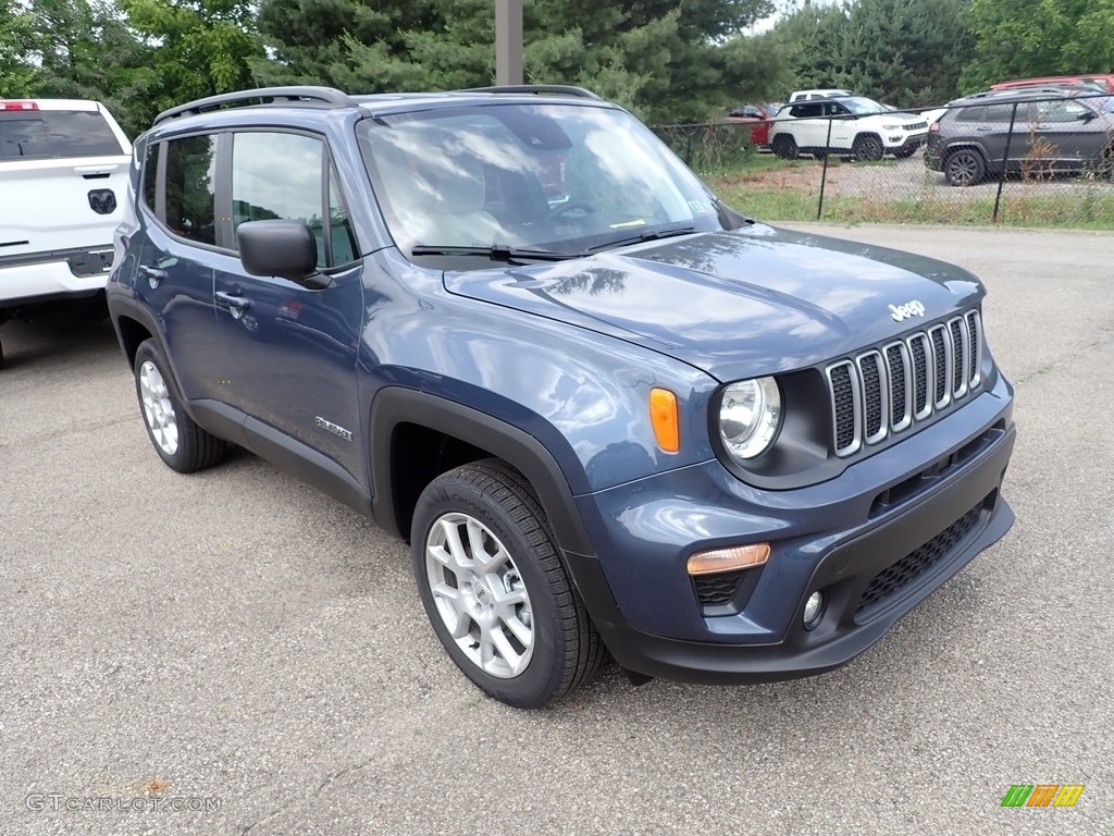 Slate Blue Pearl 2022 Jeep Renegade Latitude 4x4 Exterior Photo #144411235