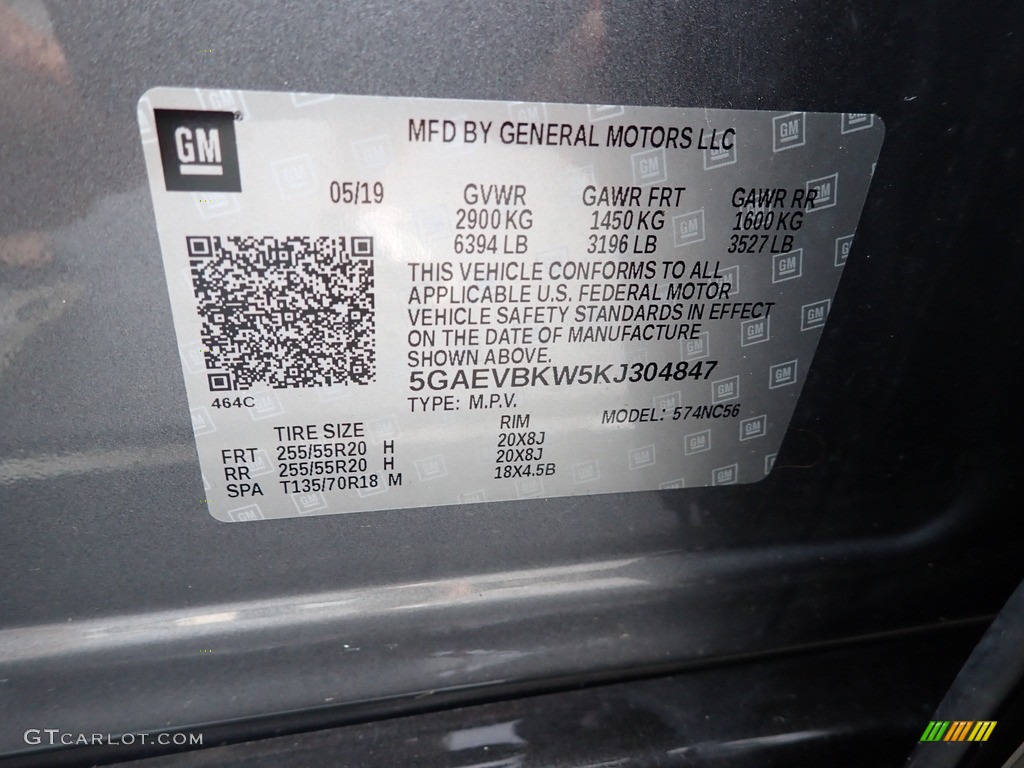 2019 Enclave Premium AWD - Satin Steel Metallic / Dark Galvanized/Ebony Accents photo #30