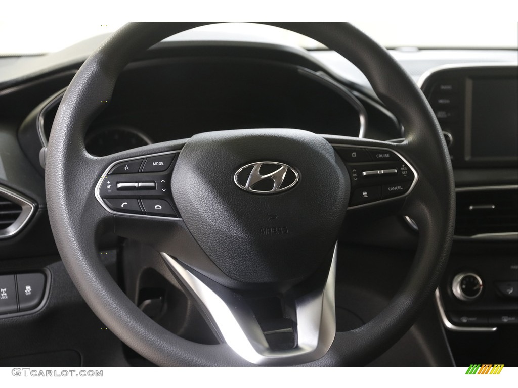 2020 Hyundai Santa Fe SE AWD Black Steering Wheel Photo #144415423