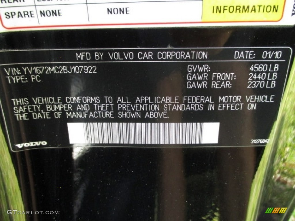 2011 C70 T5 - Black / Soverign Hide Off Black Leather/Off Black photo #80