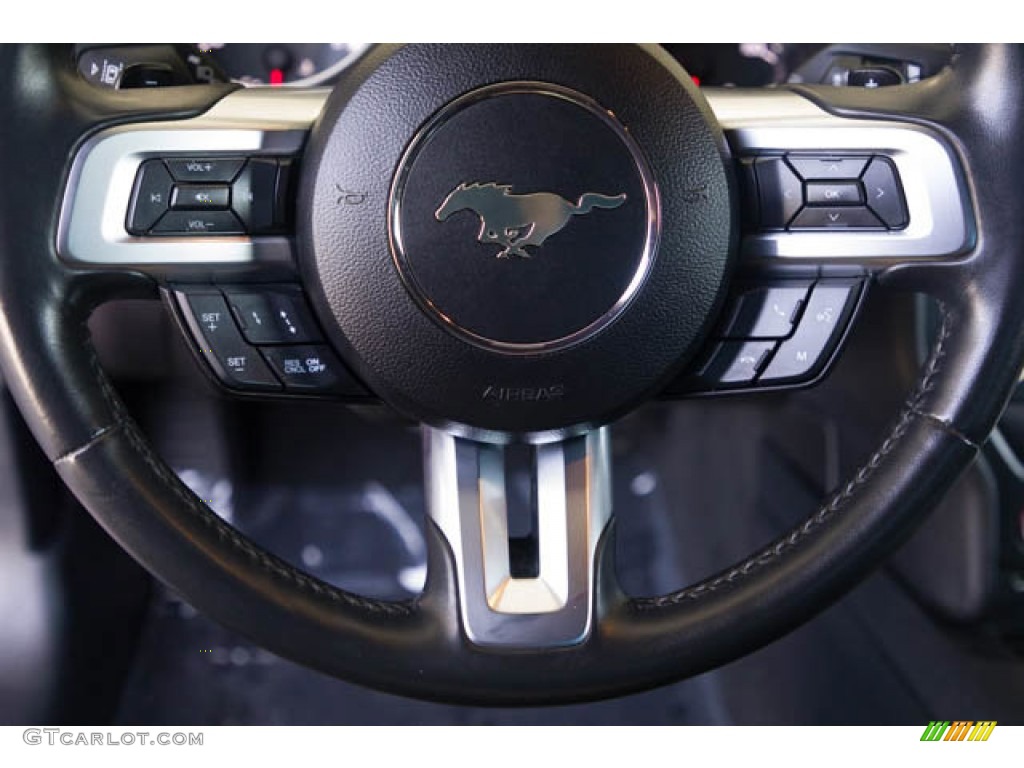 2021 Ford Mustang GT Fastback Ebony Steering Wheel Photo #144419192