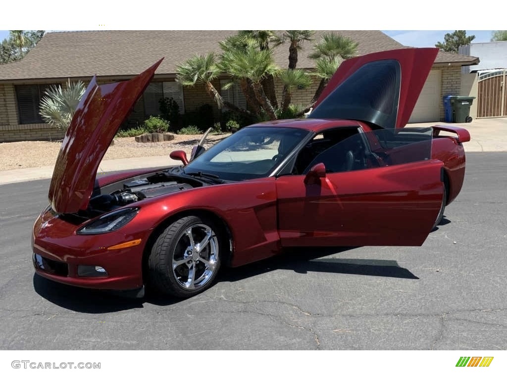 2007 Corvette Coupe - Monterey Red Metallic / Ebony photo #8