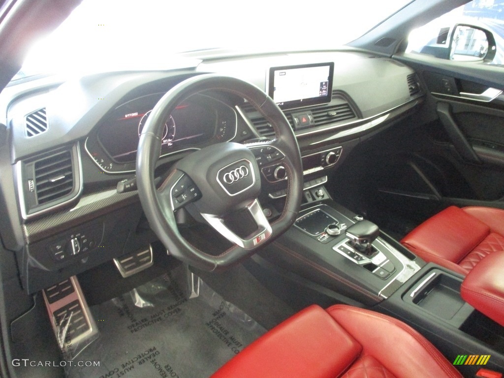 2018 Audi SQ5 3.0 TFSI Premium Plus Magma Red Dashboard Photo #144422750