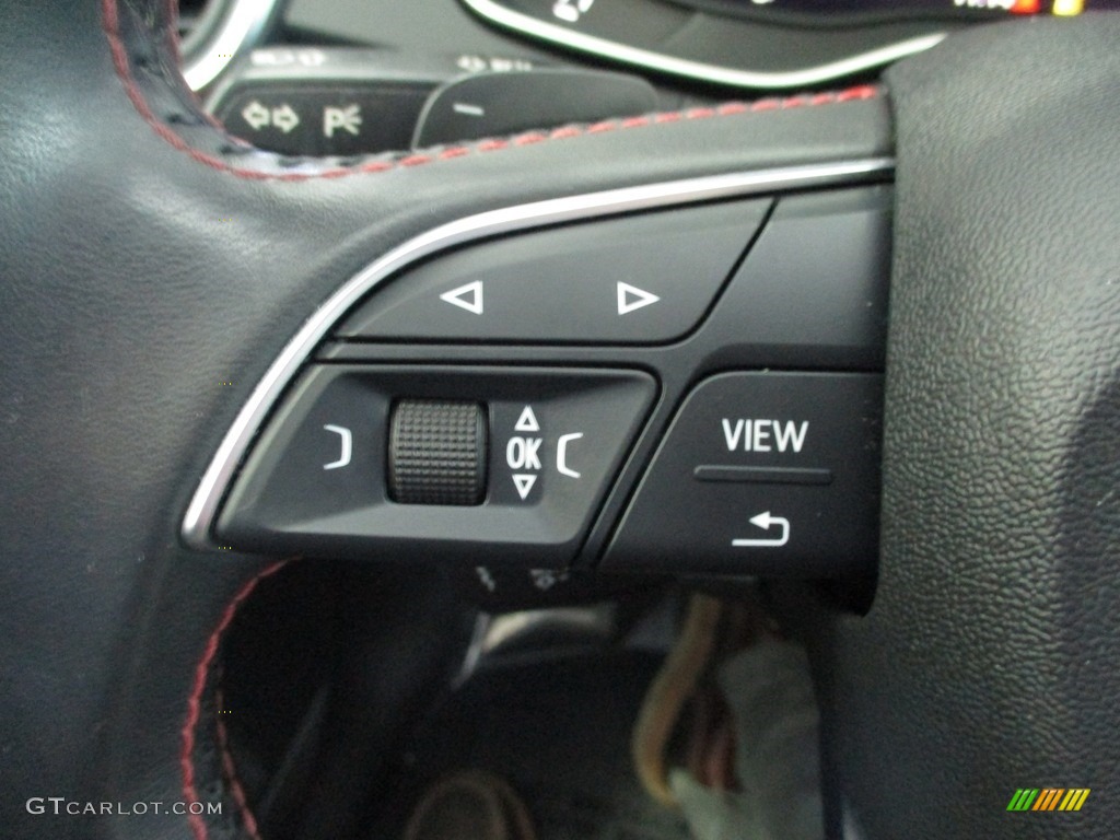 2018 Audi SQ5 3.0 TFSI Premium Plus Magma Red Steering Wheel Photo #144422771