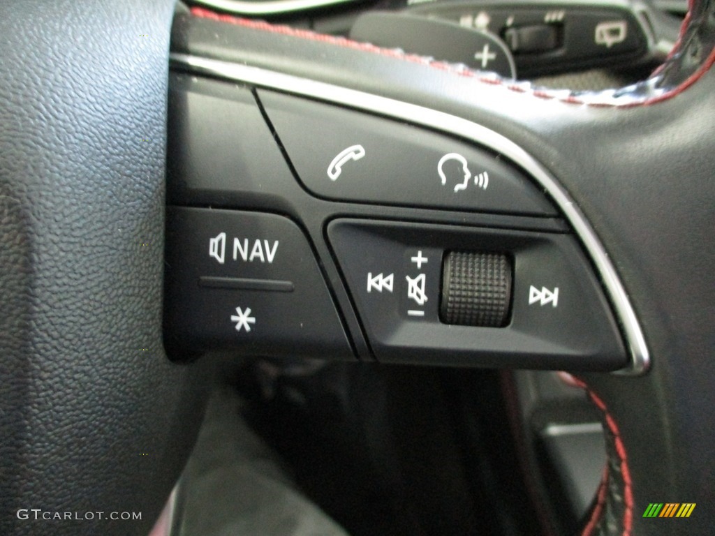 2018 Audi SQ5 3.0 TFSI Premium Plus Magma Red Steering Wheel Photo #144422774