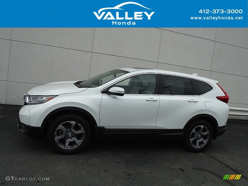 2019 CR-V EX-L AWD - Platinum White Pearl / Gray photo #2