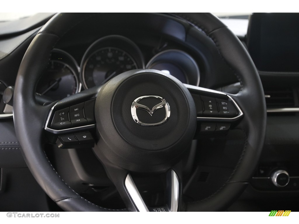 2021 Mazda Mazda6 Grand Touring Black Steering Wheel Photo #144426397
