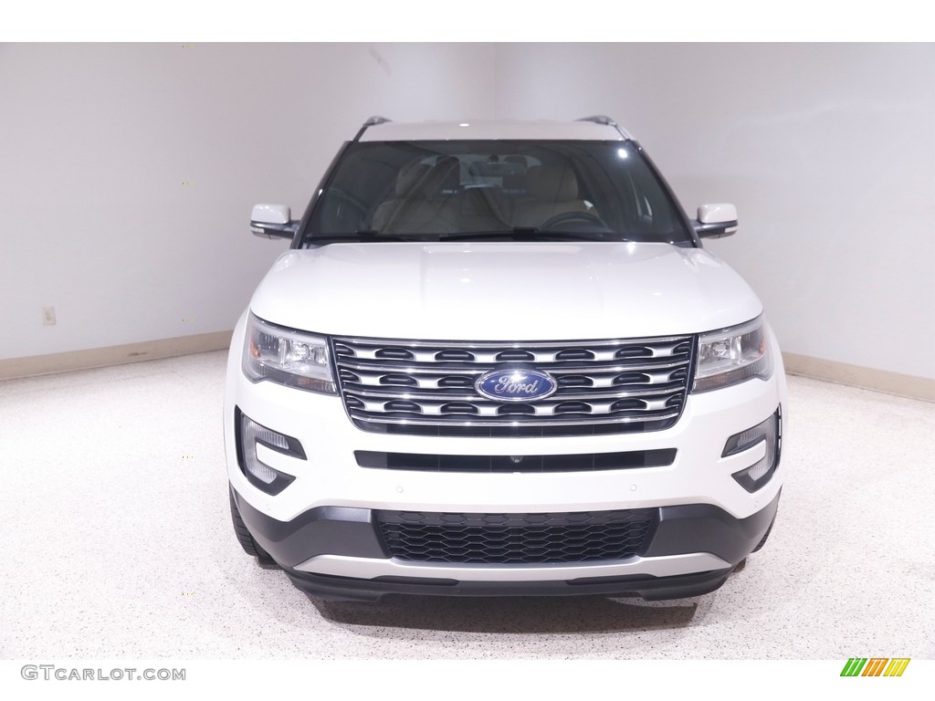2017 Explorer Limited - White Platinum / Medium Light Camel photo #2