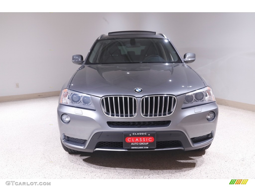 2011 X3 xDrive 28i - Space Gray Metallic / Black Nevada Leather photo #2
