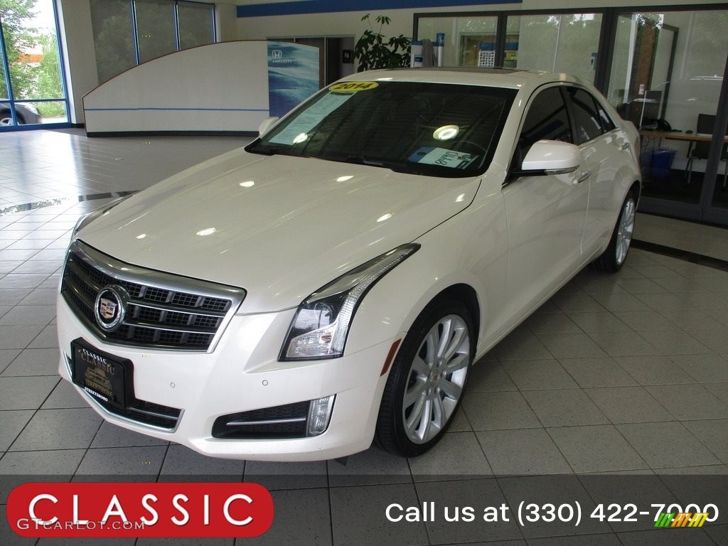 2014 ATS 3.6L AWD - White Diamond Tricoat / Jet Black/Jet Black photo #1