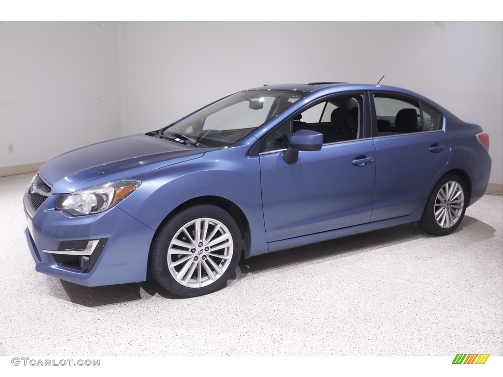 2016 Impreza 2.0i Premium 4-door - Quartz Blue Pearl / Black photo #3