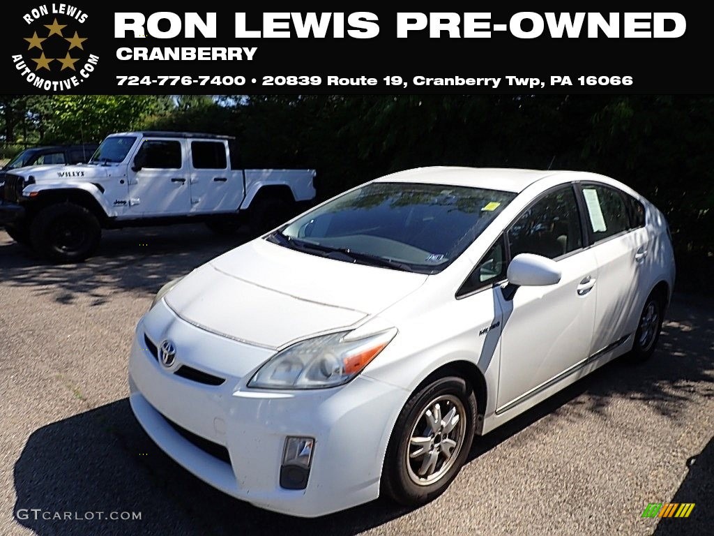 2010 Prius Hybrid II - Blizzard White Pearl / Dark Gray photo #1