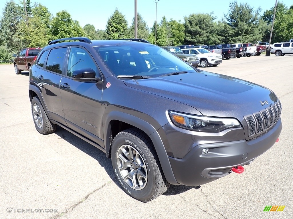 Granite Crystal Metallic 2022 Jeep Cherokee Trailhawk 4x4 Exterior Photo #144432437