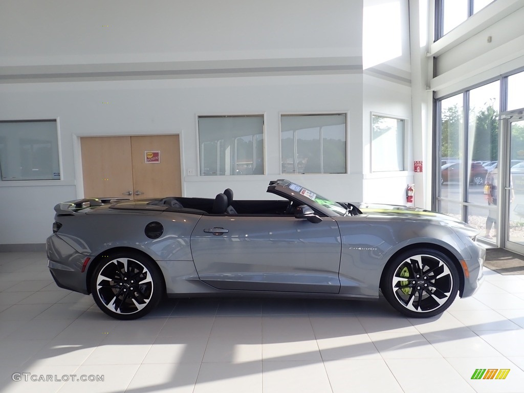 Satin Steel Metallic 2021 Chevrolet Camaro LT Convertible Exterior Photo #144433941