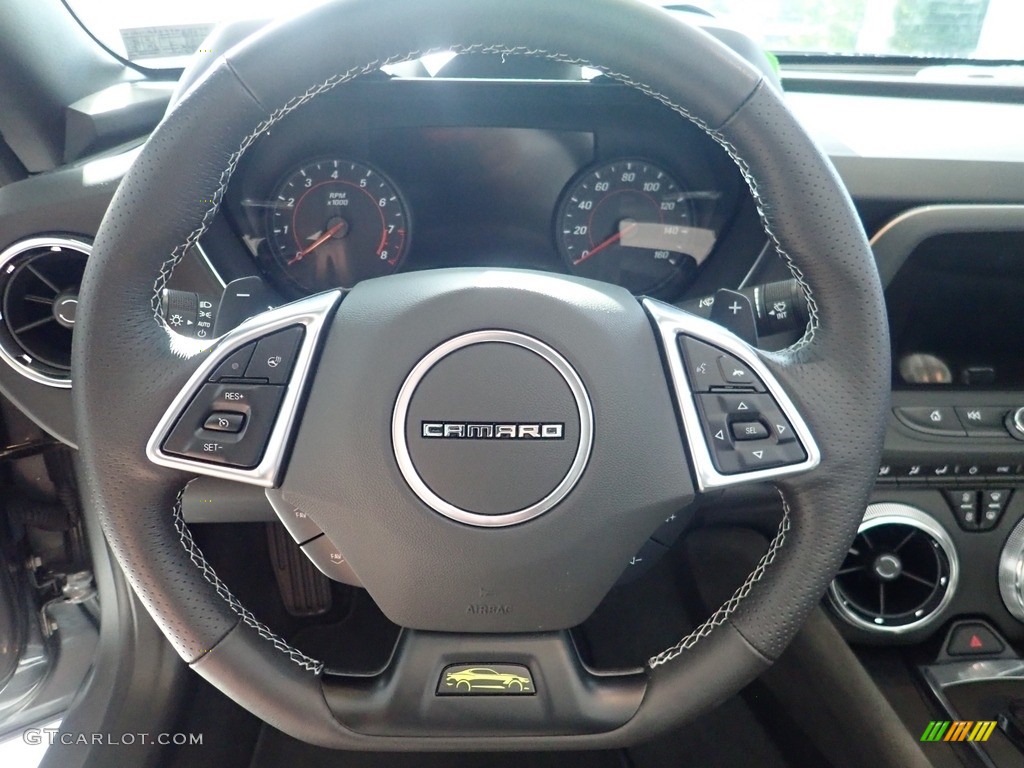 2021 Chevrolet Camaro LT Convertible Jet Black Steering Wheel Photo #144434265