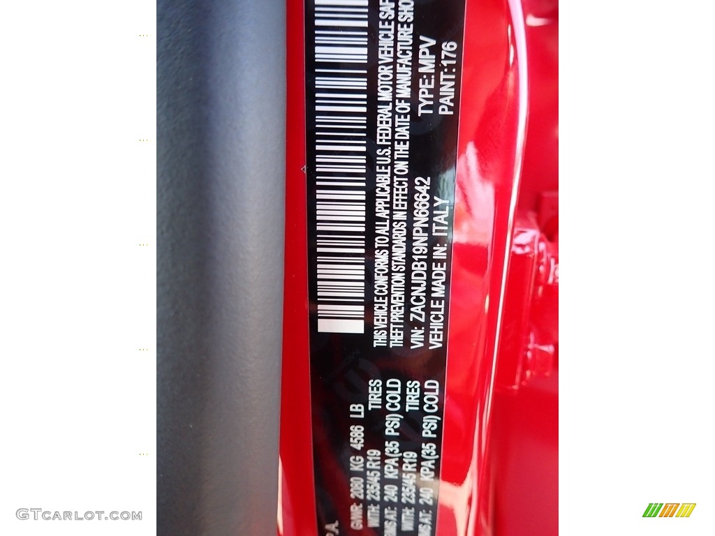2022 Renegade Color Code 176 for Colorado Red Photo #144434676