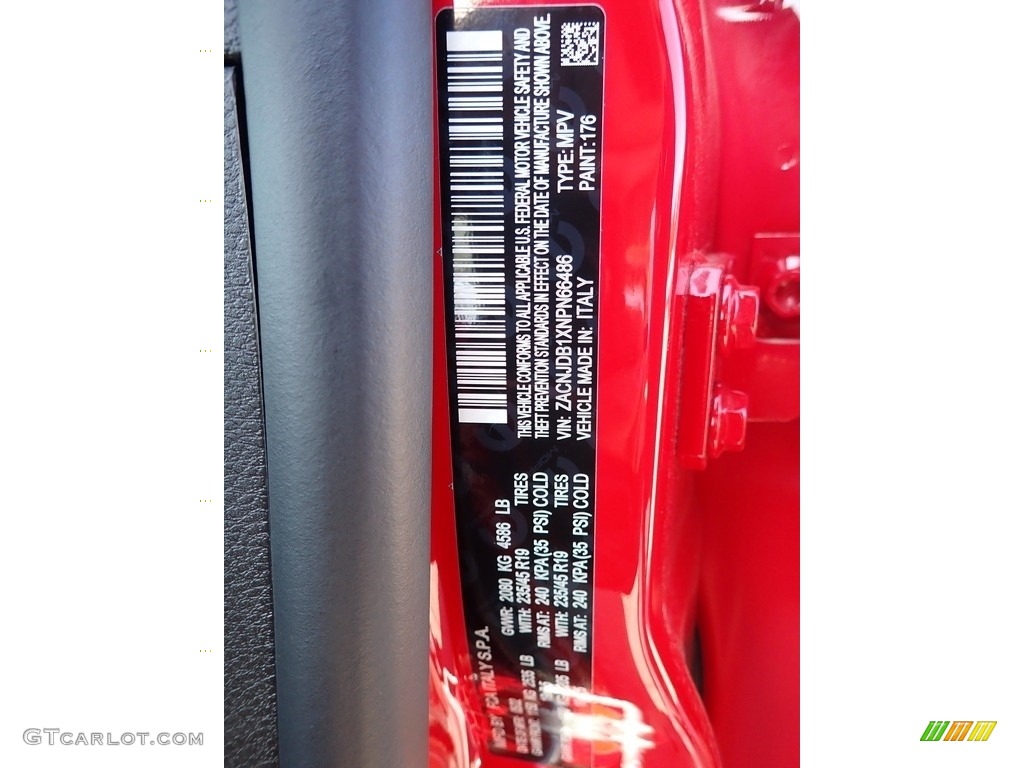2022 Renegade Color Code 176 for Colorado Red Photo #144435144