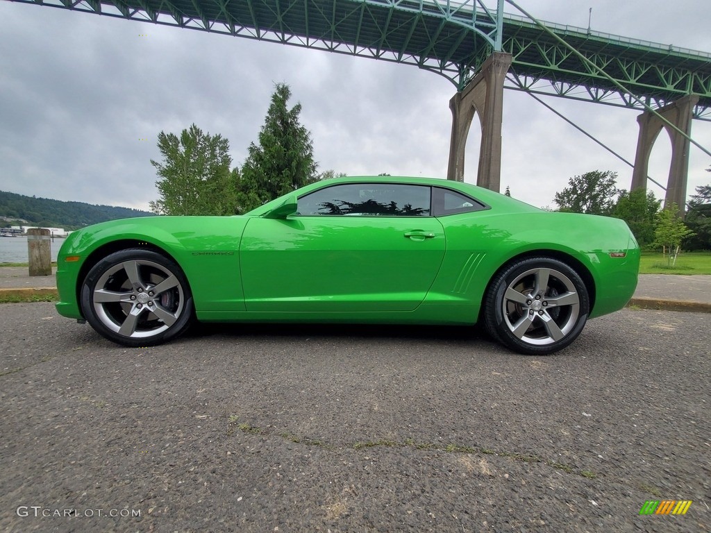 2011 Camaro SS Coupe - Synergy Green Metallic / Black photo #1