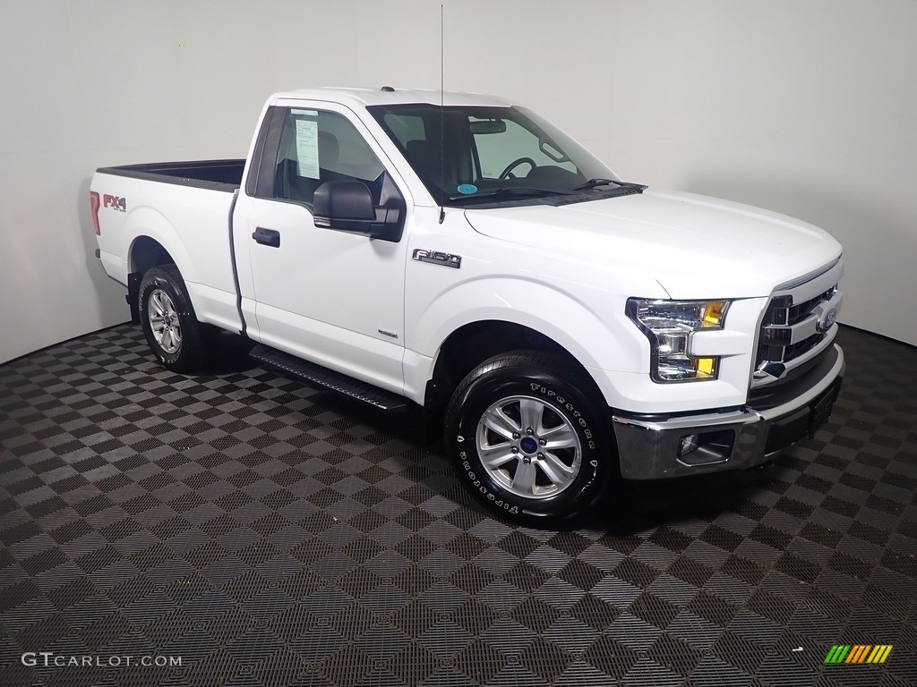 2017 F150 XLT Regular Cab 4x4 - Oxford White / Earth Gray photo #1