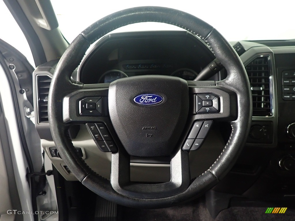 2017 Ford F150 XLT Regular Cab 4x4 Earth Gray Steering Wheel Photo #144438000