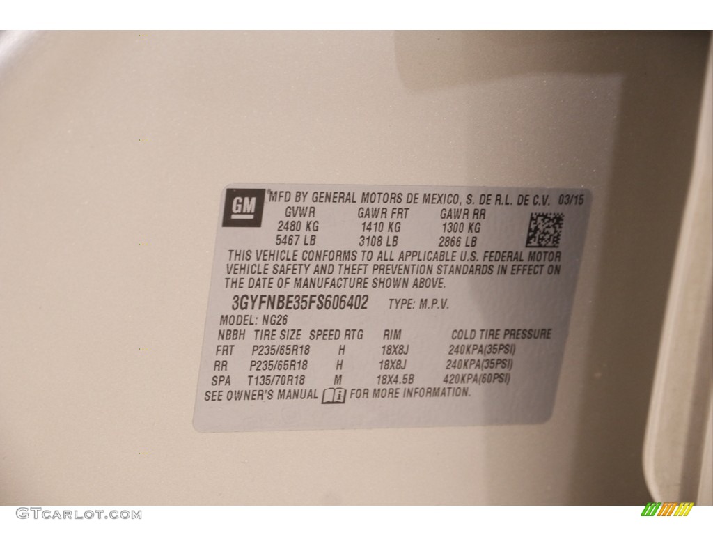 2015 SRX Luxury - Silver Coast Metallic / Shale/Brownstone photo #22