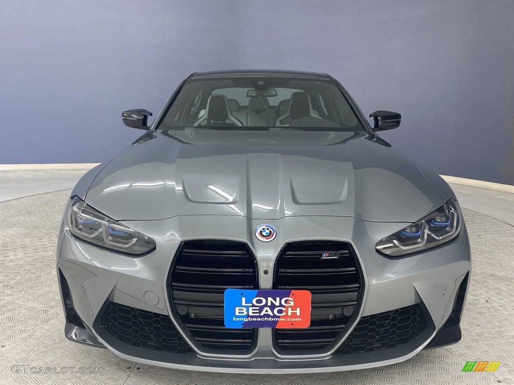 Skyscraper Grey Metallic 2022 BMW M3 Sedan Exterior Photo #144438393