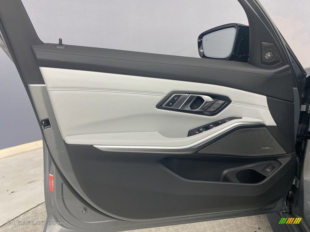 2022 BMW M3 Sedan Silverstone/Black Door Panel Photo #144438621