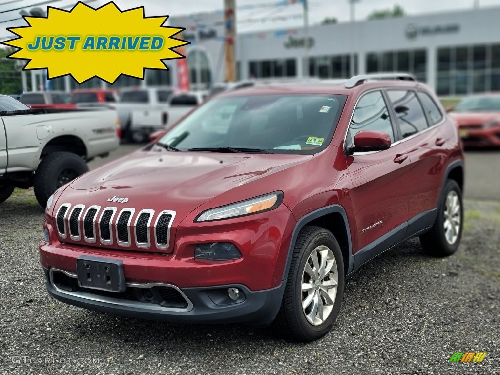 2014 Cherokee Limited 4x4 - Deep Cherry Red Crystal Pearl / Iceland - Black/Iceland Gray photo #1