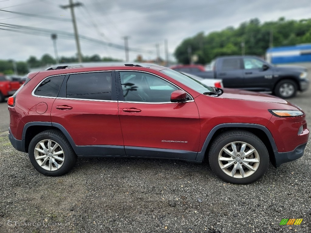 2014 Cherokee Limited 4x4 - Deep Cherry Red Crystal Pearl / Iceland - Black/Iceland Gray photo #7