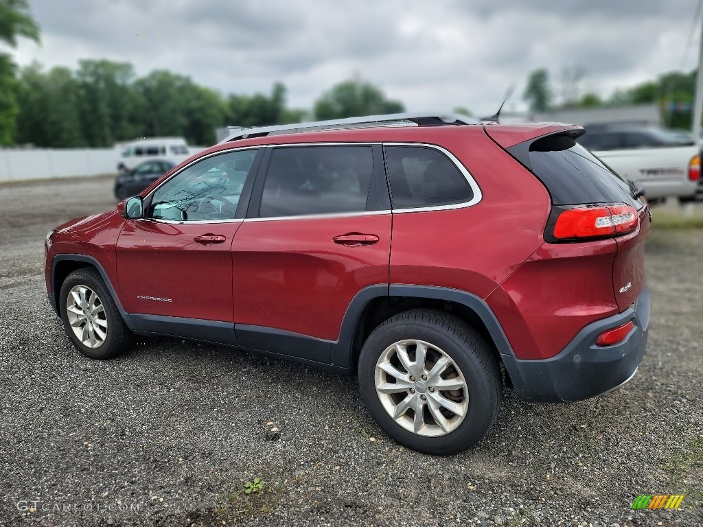 2014 Cherokee Limited 4x4 - Deep Cherry Red Crystal Pearl / Iceland - Black/Iceland Gray photo #11