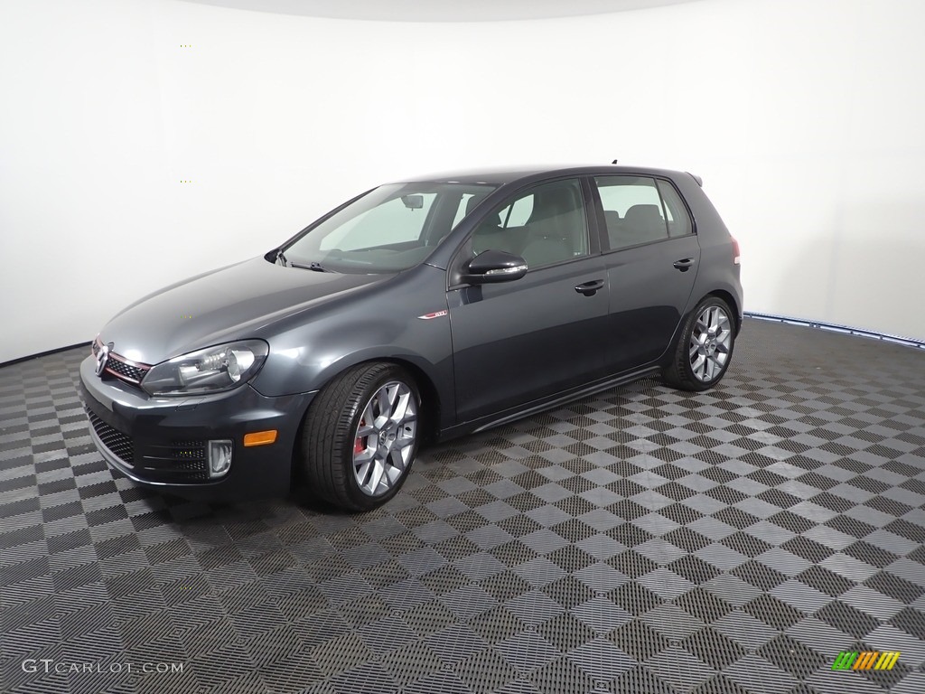 2013 GTI 4 Door - Carbon Steel Gray Metallic / Interlagos Plaid Cloth photo #3