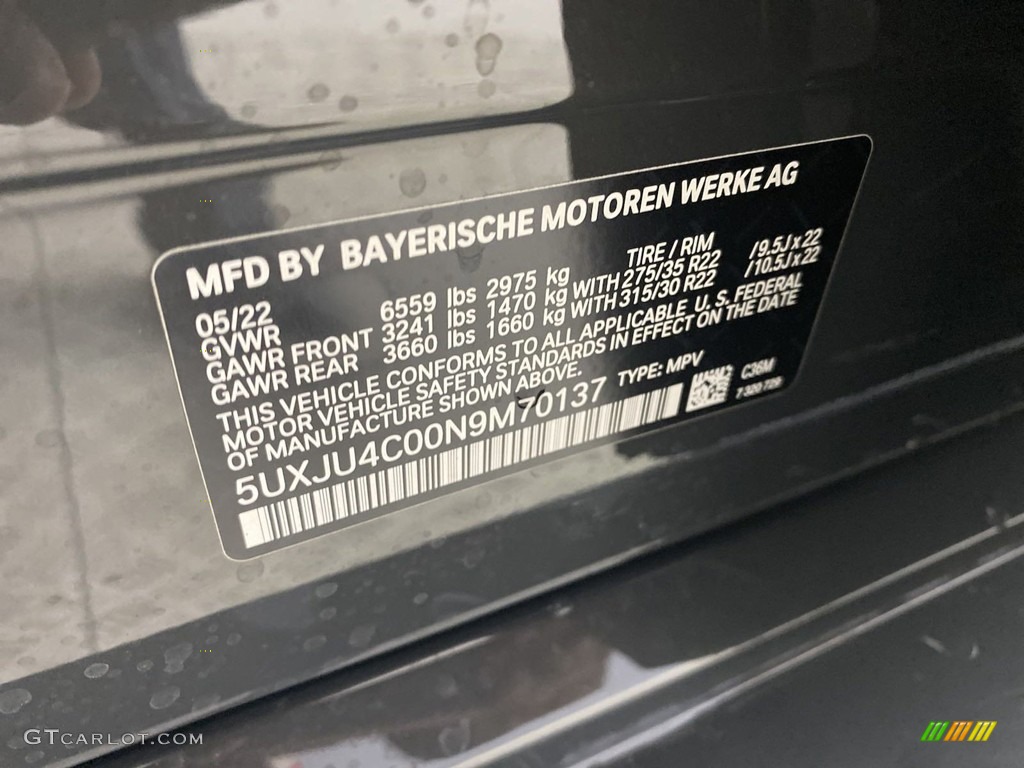 2022 X5 M50i - Dravit Grey Metallic / Black photo #26