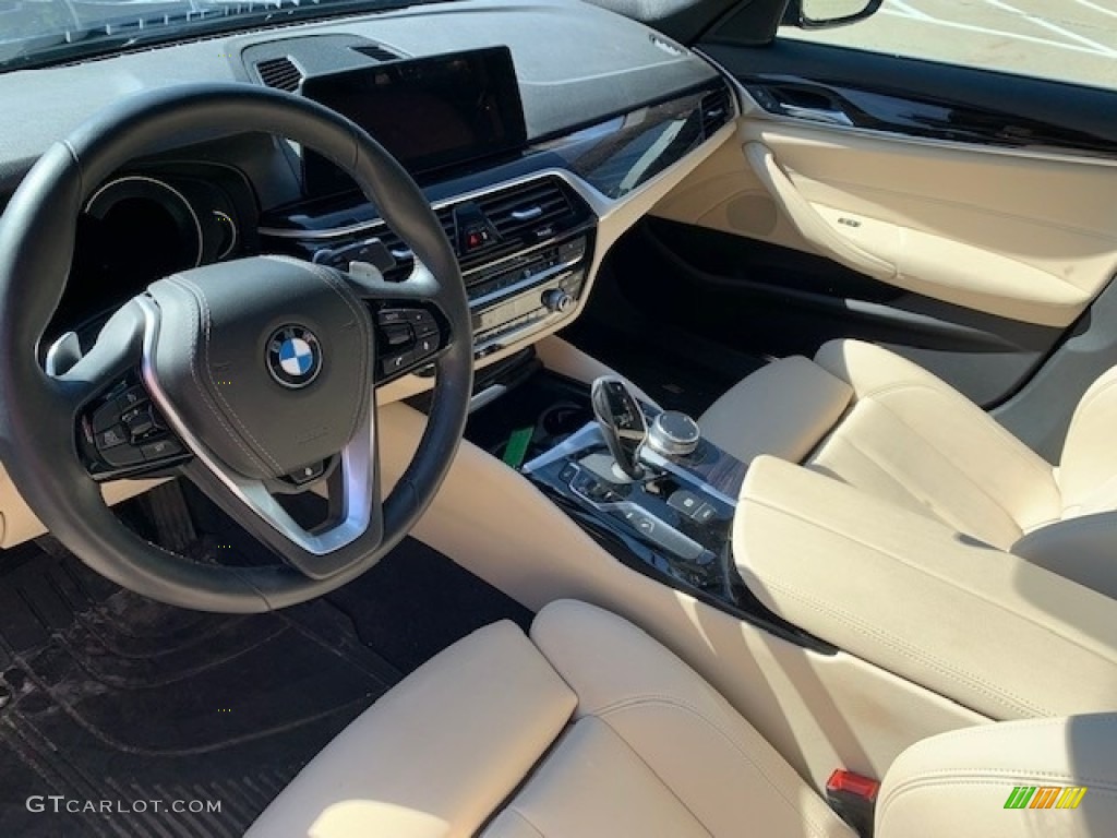 2019 5 Series 530e iPerformance xDrive Sedan - Mediterranean Blue Metallic / Canberra Beige/Black photo #3