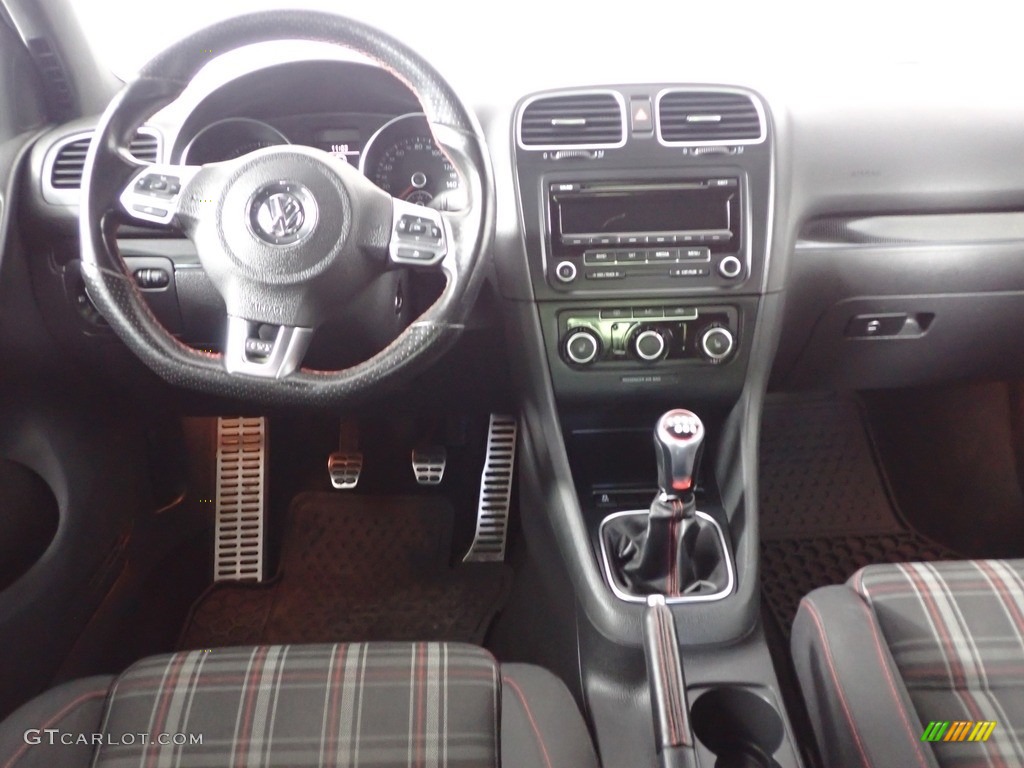 2013 GTI 4 Door - Carbon Steel Gray Metallic / Interlagos Plaid Cloth photo #24