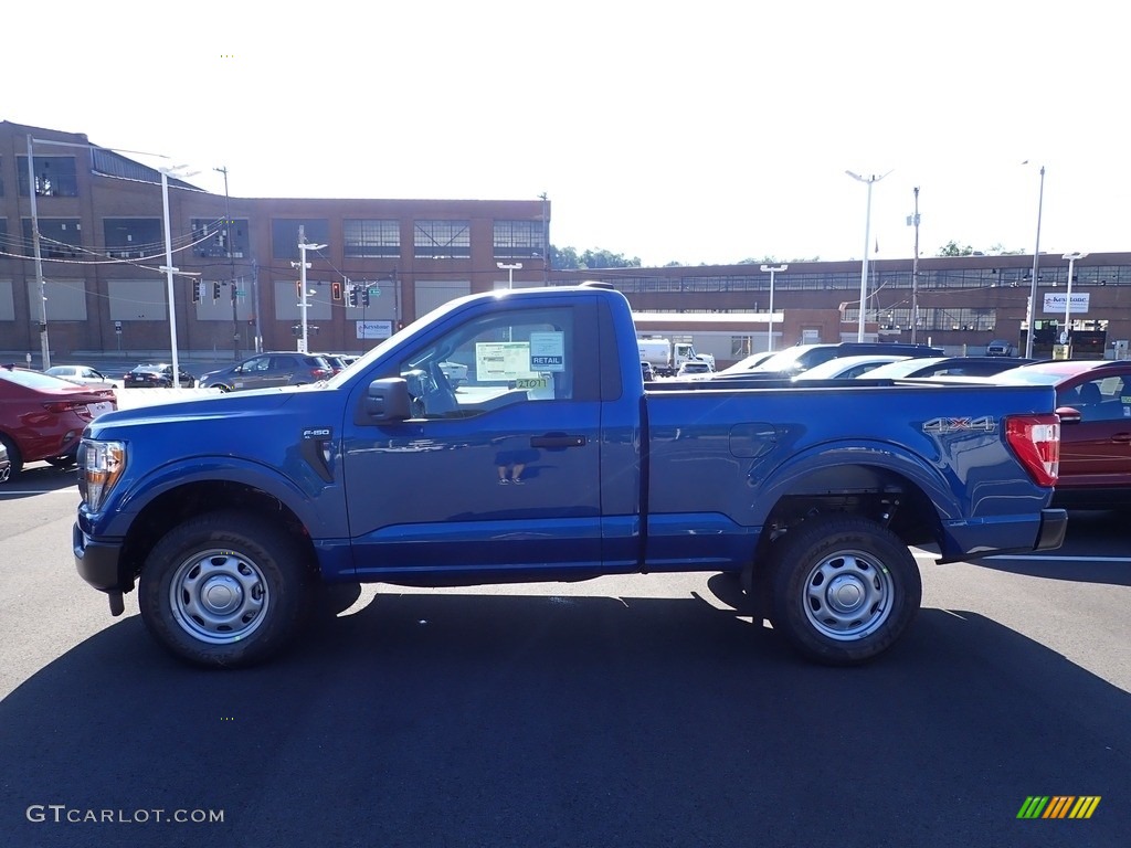 2022 F150 XL Regular Cab 4x4 - Atlas Blue Metallic / Medium Dark Slate photo #5