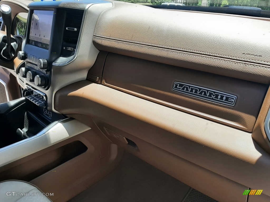 2022 3500 Laramie Crew Cab - Patriot Blue Pearl / Mountain Brown/Light Frost Beige photo #7