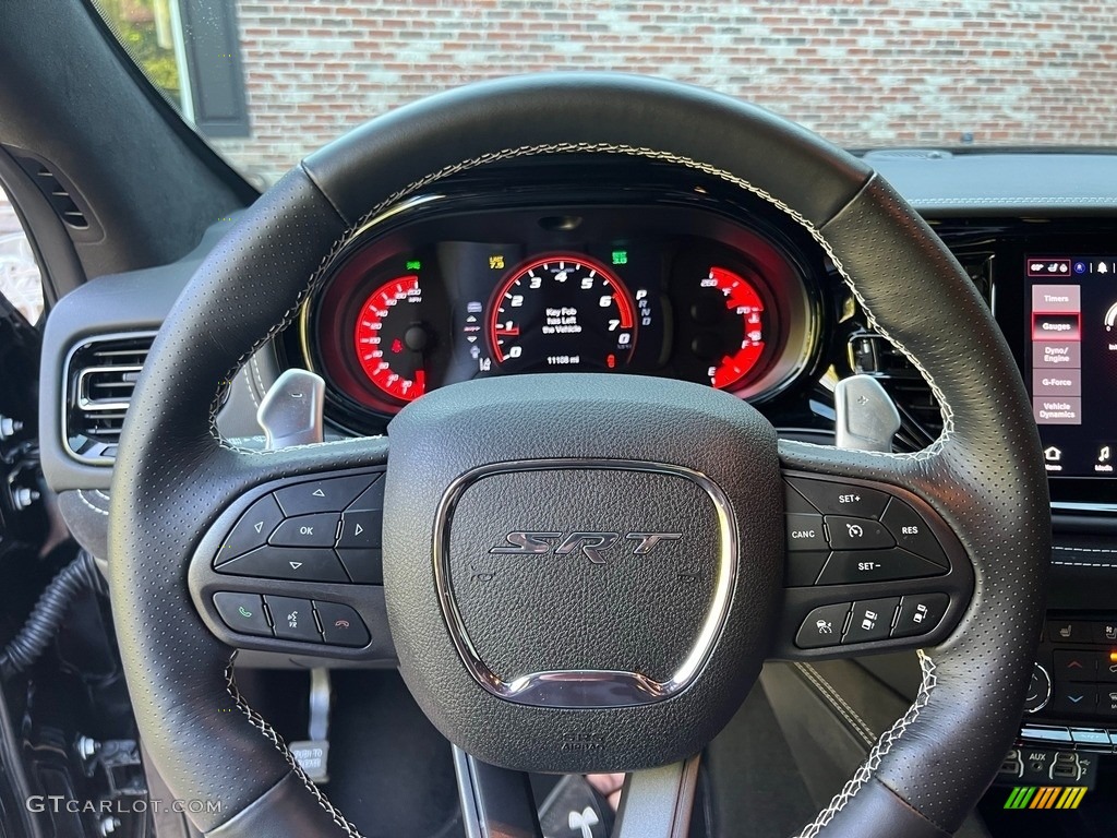2021 Dodge Durango SRT Hellcat AWD Black Steering Wheel Photo #144444230