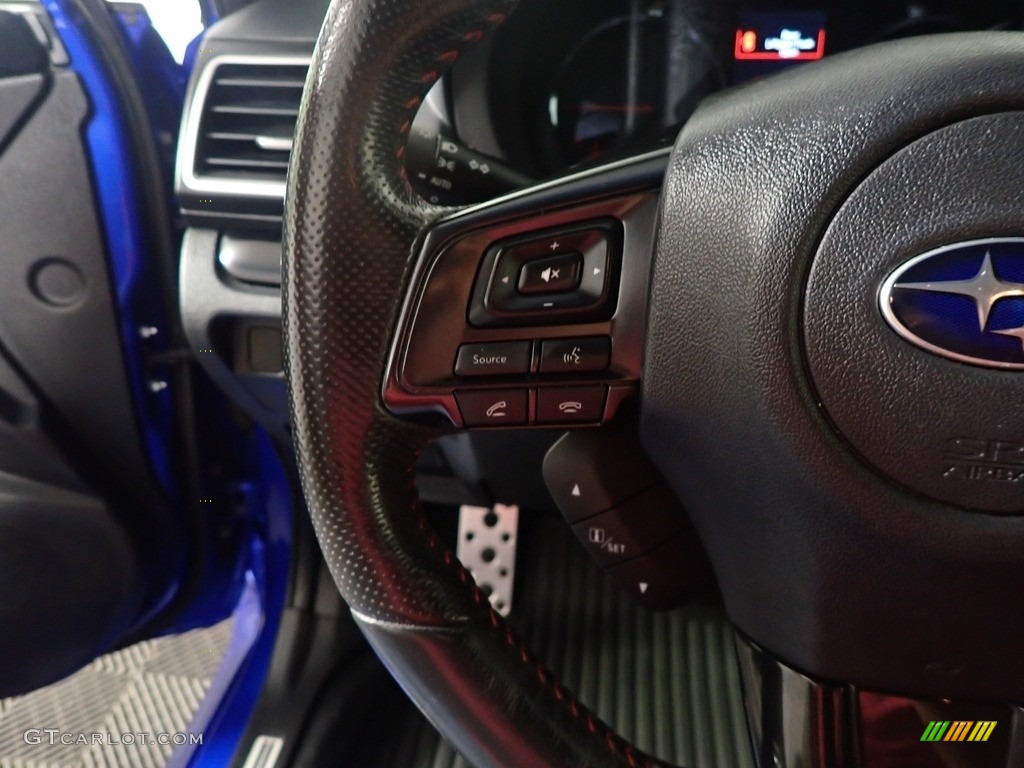 2019 Subaru WRX STI Black Ultrasuede/Carbon Black Steering Wheel Photo #144444530