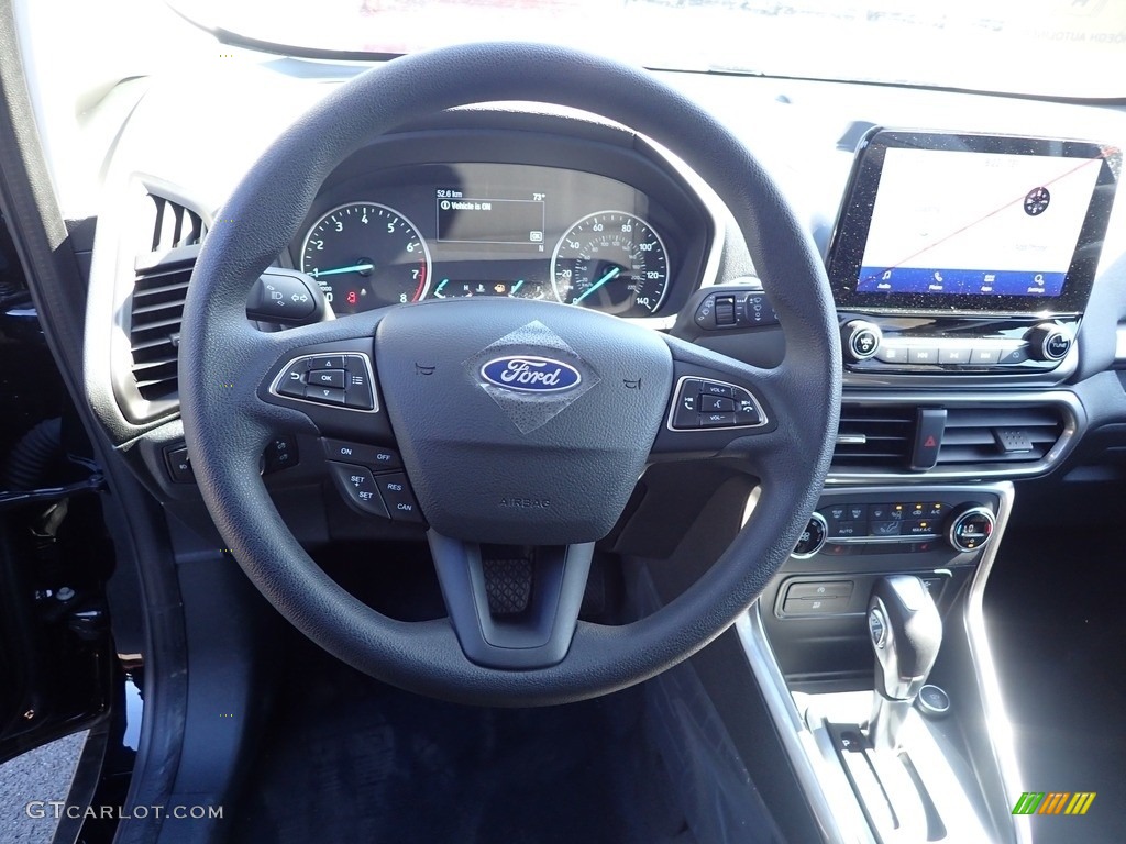 2022 Ford EcoSport SE 4WD Black Steering Wheel Photo #144445544