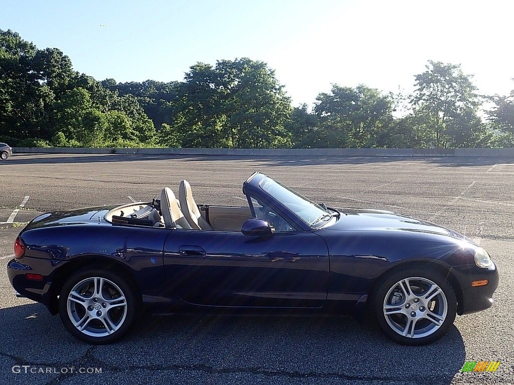 2004 MX-5 Miata LS Roadster - Strato Blue Mica / Parchment photo #1