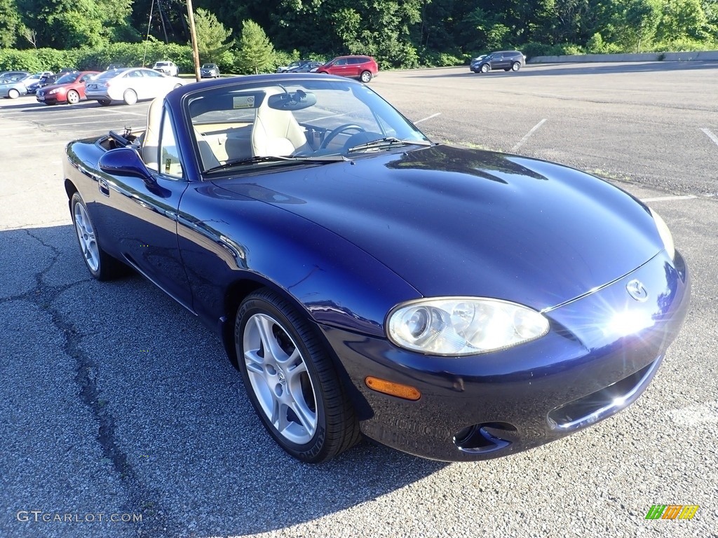 2004 MX-5 Miata LS Roadster - Strato Blue Mica / Parchment photo #8