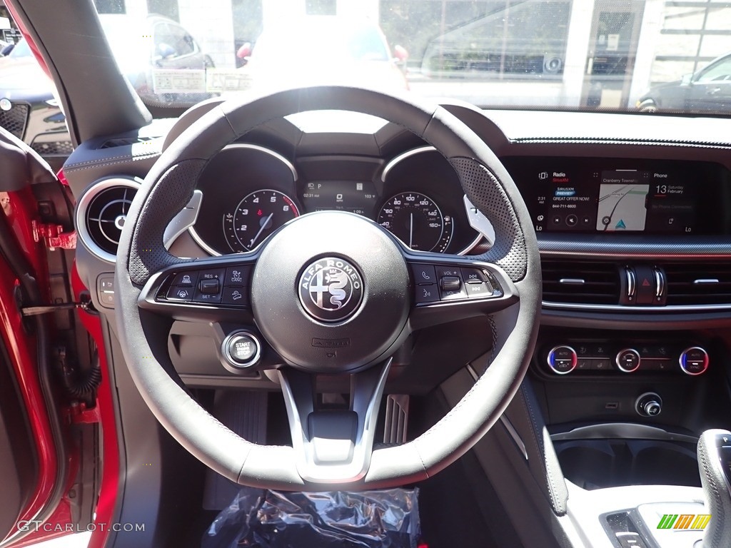 2022 Alfa Romeo Stelvio Veloce AWD Red/Black Steering Wheel Photo #144448127