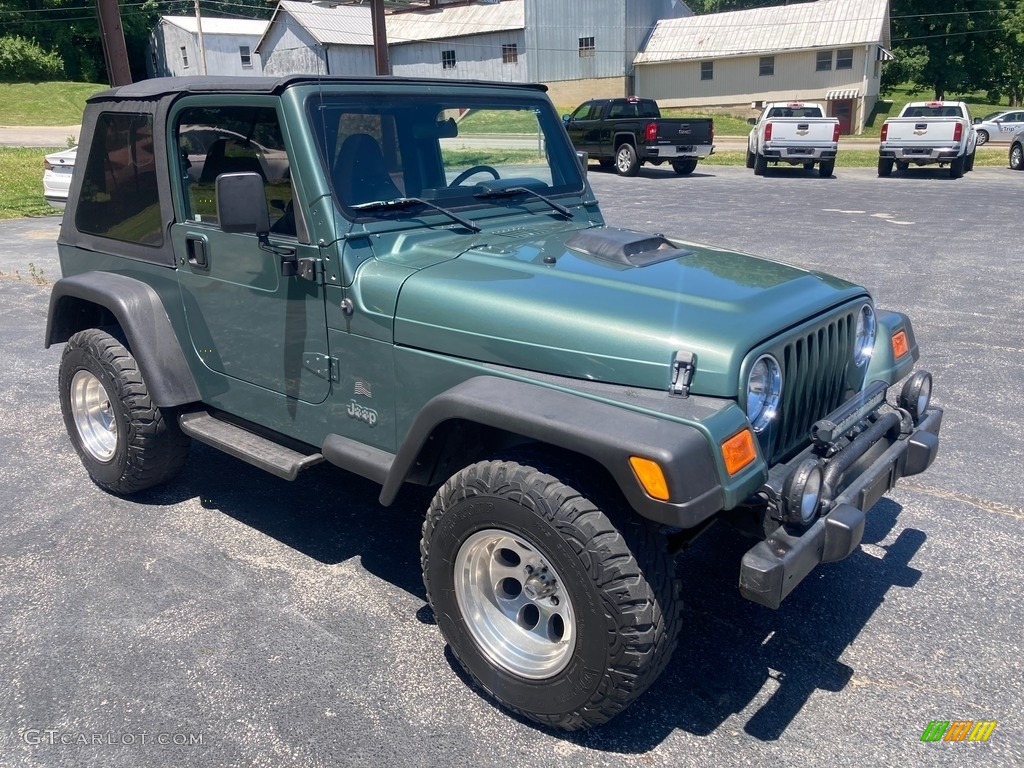 2000 Wrangler Sport 4x4 - Forest Green Pearl / Agate photo #7
