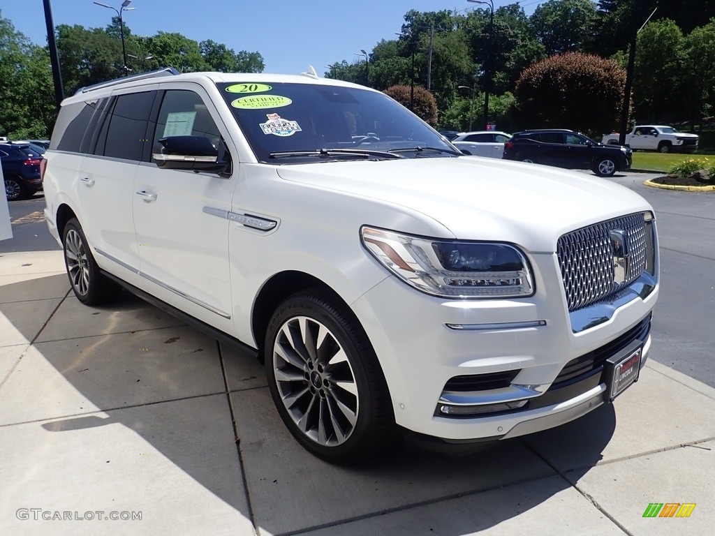 Pristine White 2020 Lincoln Navigator L Reserve 4x4 Exterior Photo #144448859